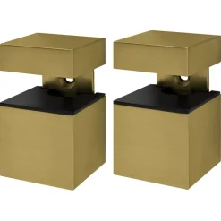 Duraline clip geborsteld goud set 2 stuks