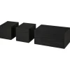 Duraline kubus zwart eik 10x20 cm set 3 stuks