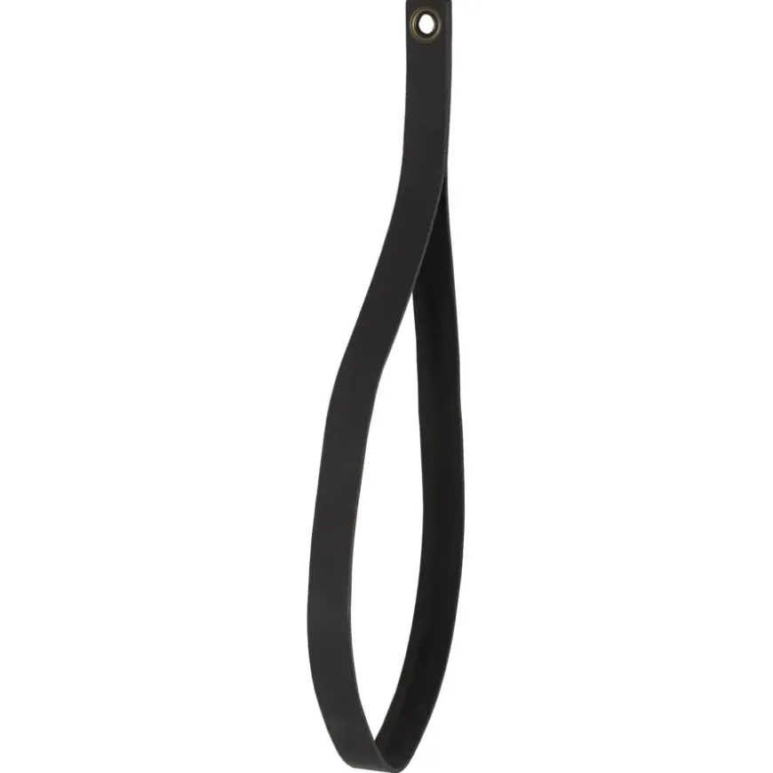 Duraline leren band zwart 100 cm