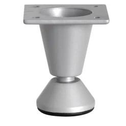 Duraline meubelpoot rond met voet zilvergrijs Ø5 cm