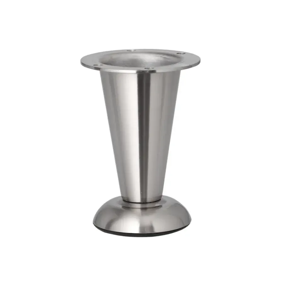 Duraline meubelpoot verstelbaar rond mat nikkel 10,3x11,3 cm