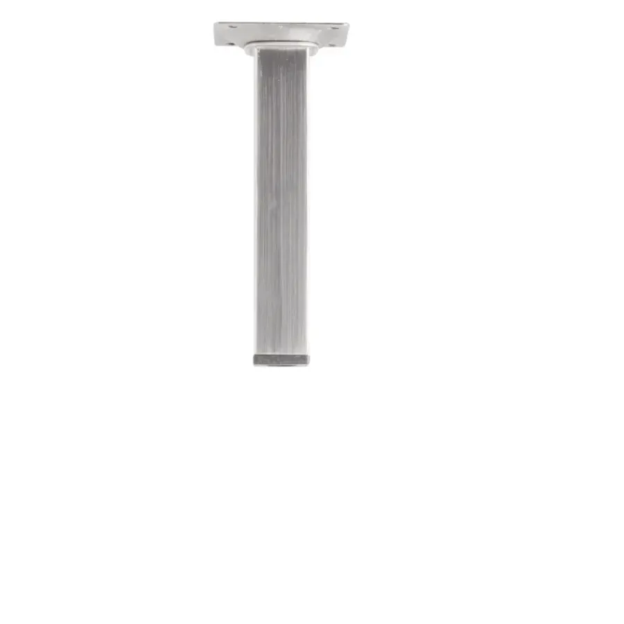 Duraline meubelpoot vierkant nikkel geborsteld 2,5x2,5x15 cm