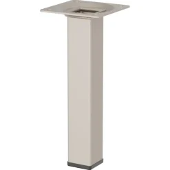 Duraline meubelpoot vierkant zand / beige staal 2,5x2,5x15 cm