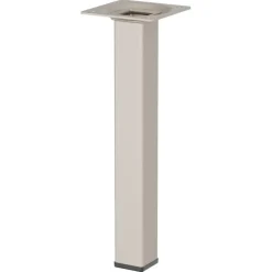 Duraline meubelpoot vierkant zand / beige staal 2,5x2,5x20 cm