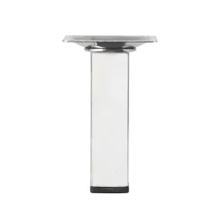 Duraline meubelpoot vierkant chroom 25x25 mm 10 cm