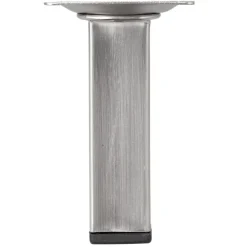 Duraline meubelpoot vierkant RVS-look 2,5x2,5x10 cm