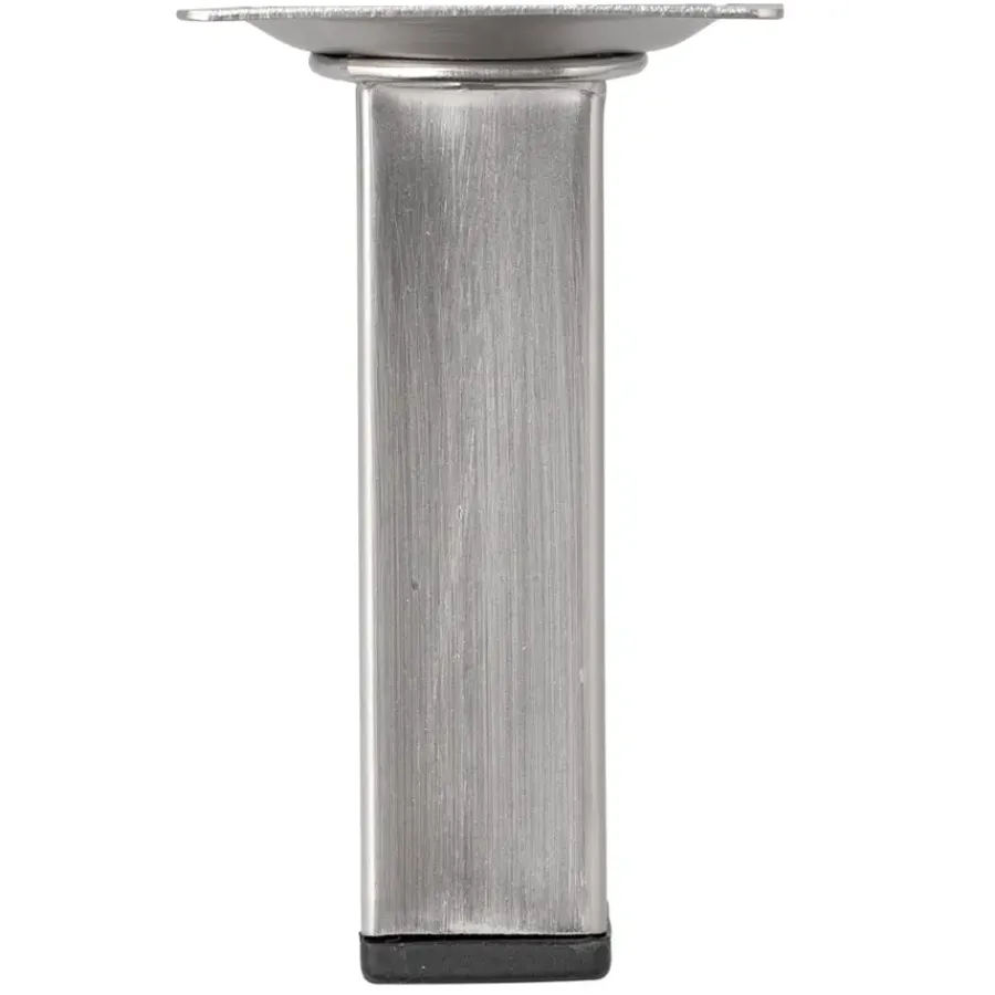 Duraline meubelpoot vierkant RVS-look 2,5x2,5x10 cm