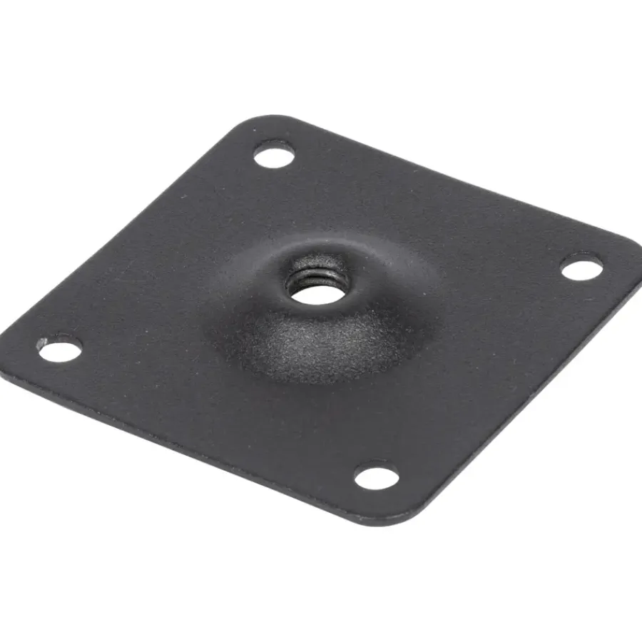 Duraline montageplaat voor meubelpoot zwart staal 6x6 cm