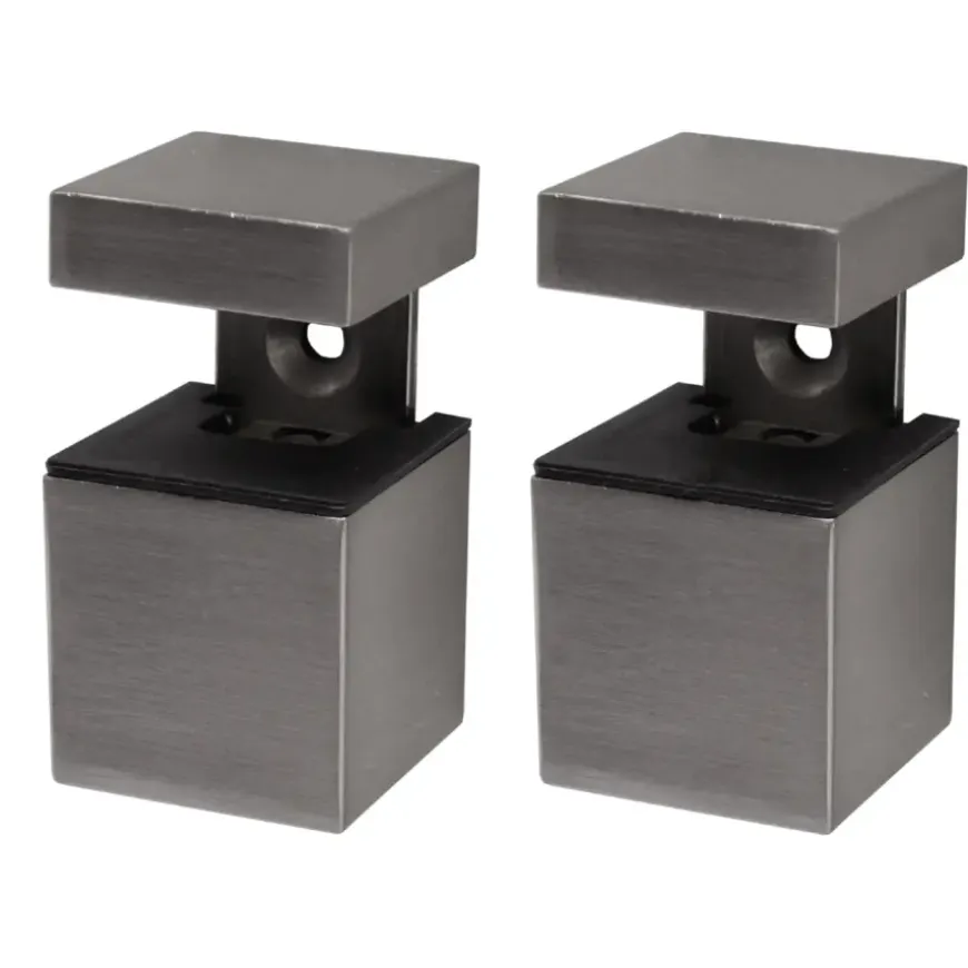 Duraline plankdrager clip cube mini geborsteld nikkel