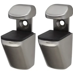 Duraline plankdrager clip mini geborsteld nikkel 2 stuks