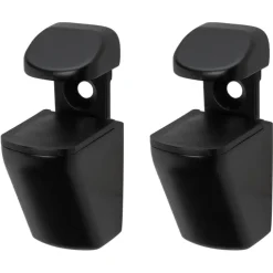 Duraline plankdrager clip mini mat zwart 2 stuks