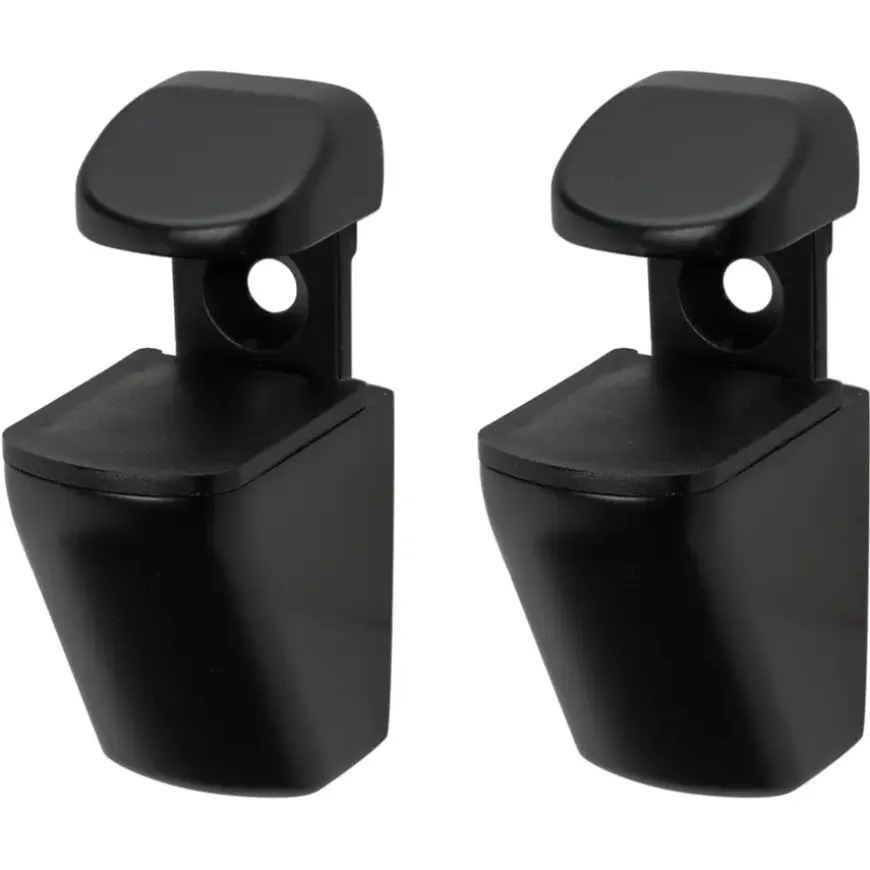 Duraline plankdrager clip mini mat zwart 2 stuks