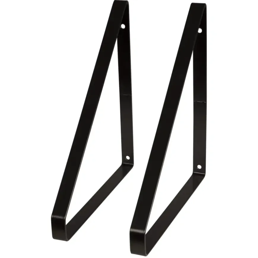 Duraline plankdrager metaal zwart 2 stuks
