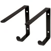 Duraline plankdrager zwart metaal 22x14,5cm 2 stuks