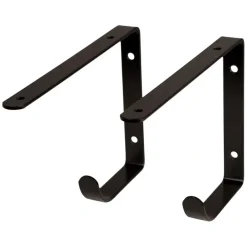 Duraline plankdrager zwart metaal 22x14,5cm 2 stuks