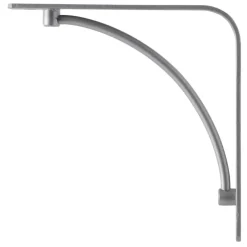 Duraline wandplankdrager 19,5 x 19,5 cm zilver