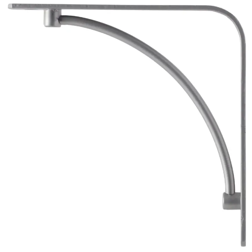 Duraline wandplankdrager 19,5 x 19,5 cm zilver