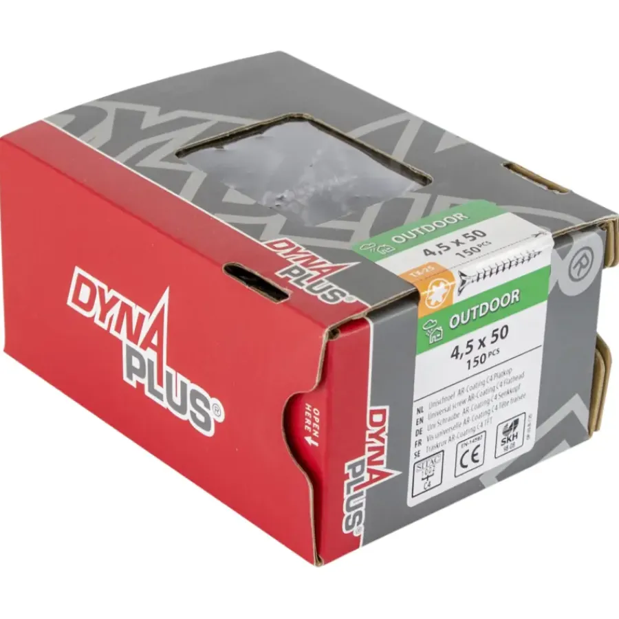 DYNAPLUS Schroef universeel platkop AR-coating TX-25 4.5x50 150 stuks