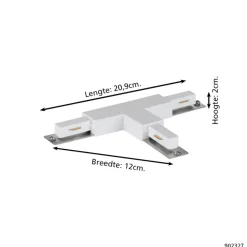 EGLO EasyTrack railverlichting koppelstuk T-vormig wit