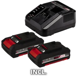 Einhell 18V accuboormachine TE-CD 18/45 Li Kit incl. 2 accu's 2Ah + snellader + 22-delige boren- en bitset + koffer