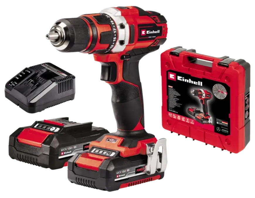 Einhell 18V accuboormachine TE-CD 18/40 LI incl. 2 accu's 1,5Ah + lader + koffer