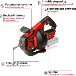 Einhell 18V rioolontstopper TE-DA 18/760 Li Solo (zonder accu)