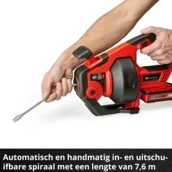 Einhell 18V rioolontstopper TE-DA 18/760 Li Solo (zonder accu)
