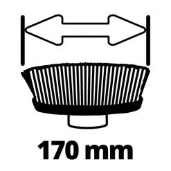Einhell zachte borstel 170/40 - Ø170mm tbv de Picobella oppervlaktereiniger