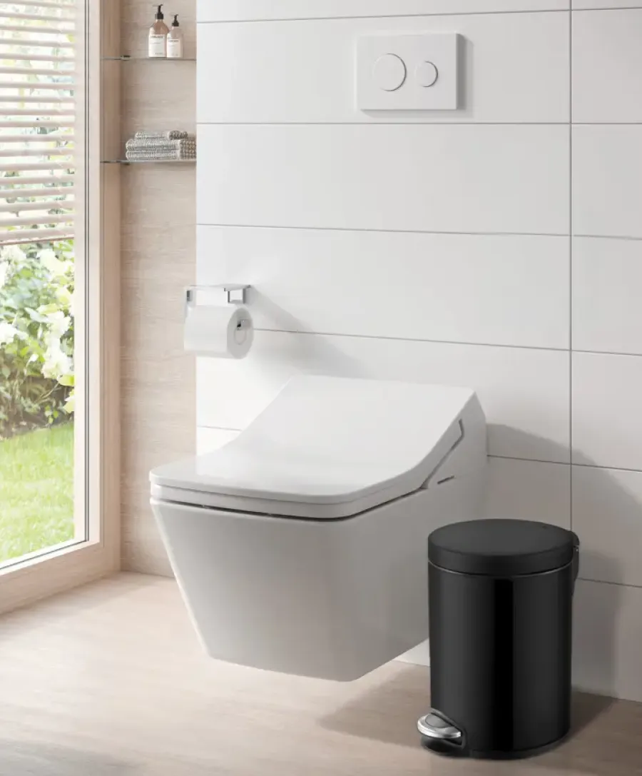 Eko pedaalemmer Serene mat zwart 5 L