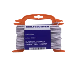 Seilflechter ELASTIEK LATEX/POLY 4MM WIT 15MTR