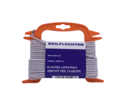 Seilflechter ELASTIEK LATEX/POLY 4MM WIT 10MTR