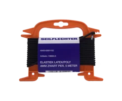 Seilflechter ELASTIEK LATEX/POLY 4MM ZWART 5MTR