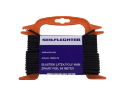 Seilflechter ELASTIEK LATEX/POLY 4MM ZWART 10MTR