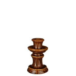 Geen Elena kandelaar bruin - h14,5xd9cm