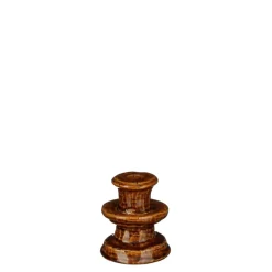 Geen Elena kandelaar bruin - h10xd8,5cm