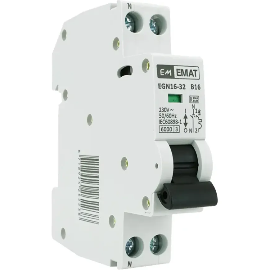 Emat Installatieautomaat 1P + N 16A B-karakteristiek