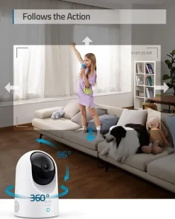 Eufy Indoorcam Beveiligingscamera 2K Pan & Tilt Wired