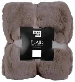 Geen Faux fur plaid beige 200 x 150 cm