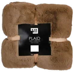 Geen Faux fur plaid bruin 200 x 150 cm