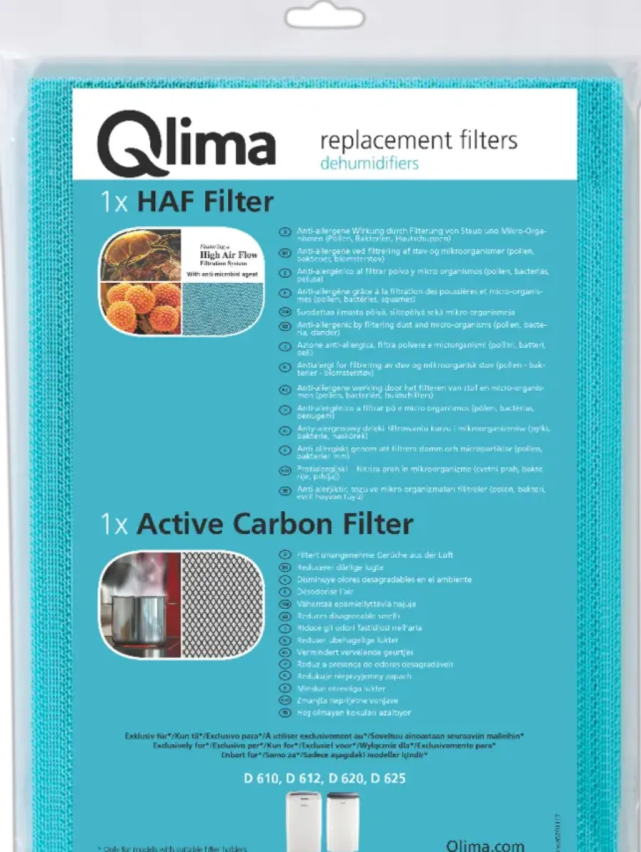 Qlima Filterset ontvochtiger D6XX