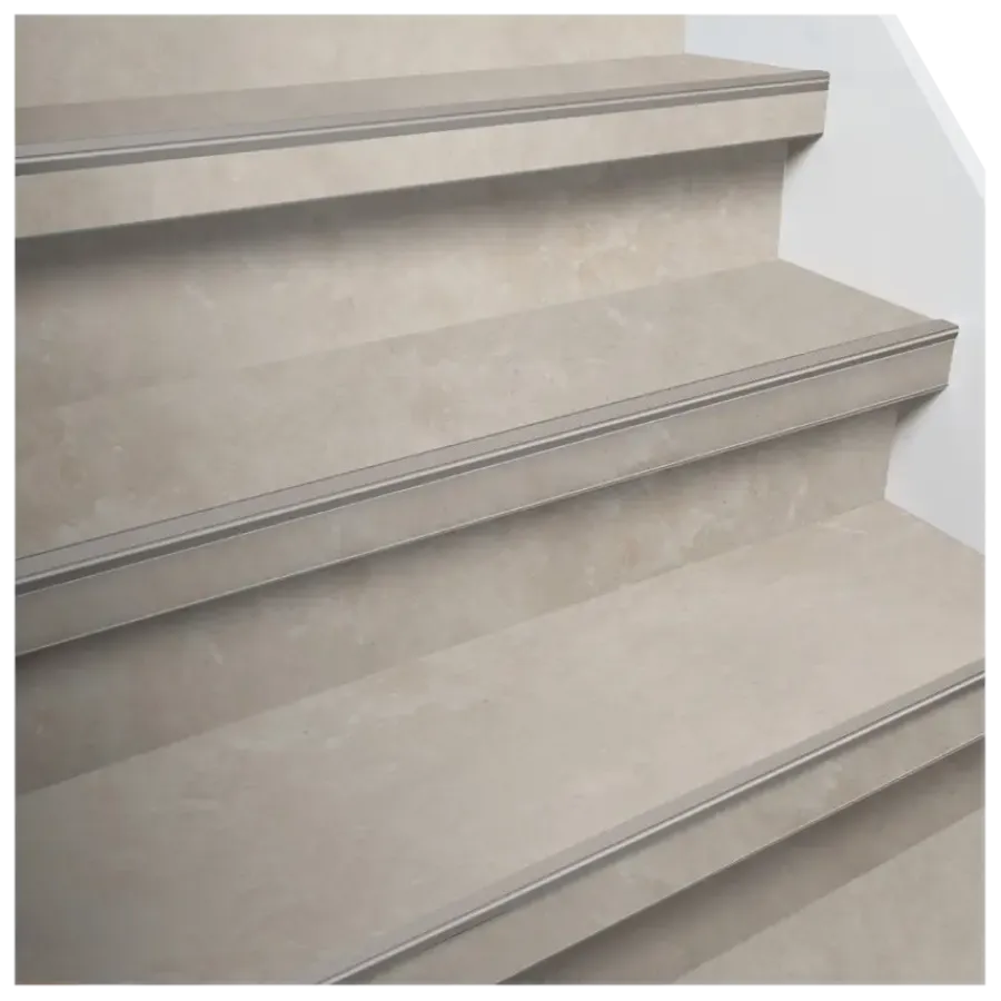 Firststep traprenovatieset pvc-treden beton lichtgrijs 4 stuks