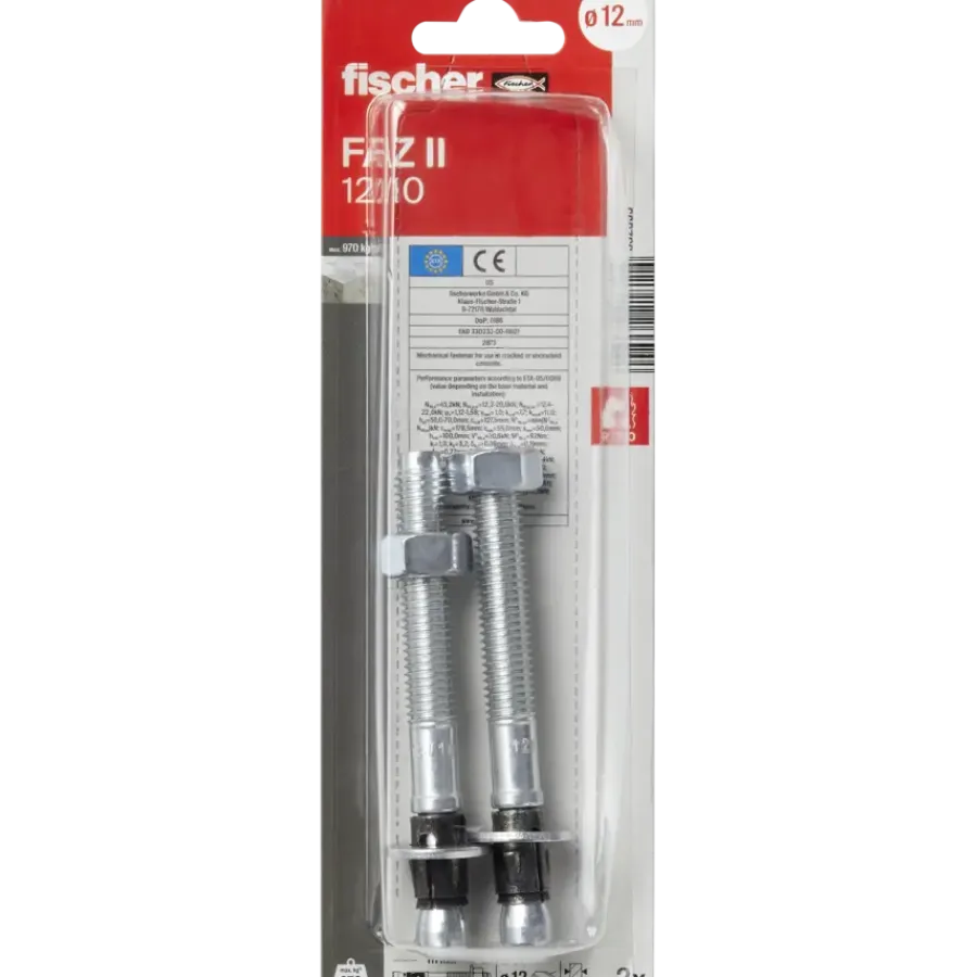 Fischer FAZ II 12/10 ankerbout 2 stuks