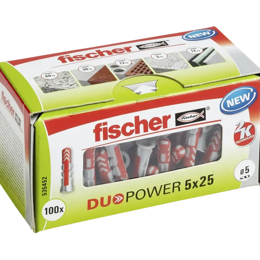 Fischer Universeelplug DuoPower 5x25mm 100 stuks