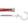 Fischer Universeelplug DuoPower 8x40mm met witte schroefhaak 4 stuks