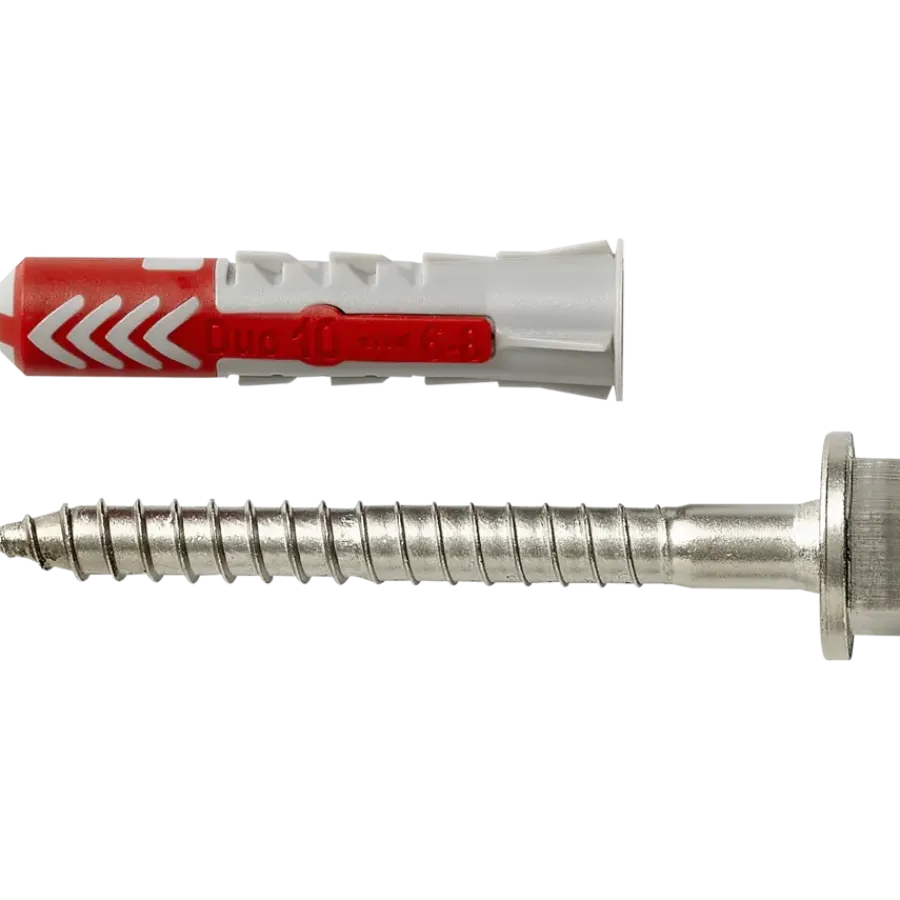 Fischer Universeelplug DuoPower 10x50 mm met RVS schroef 2 stuks