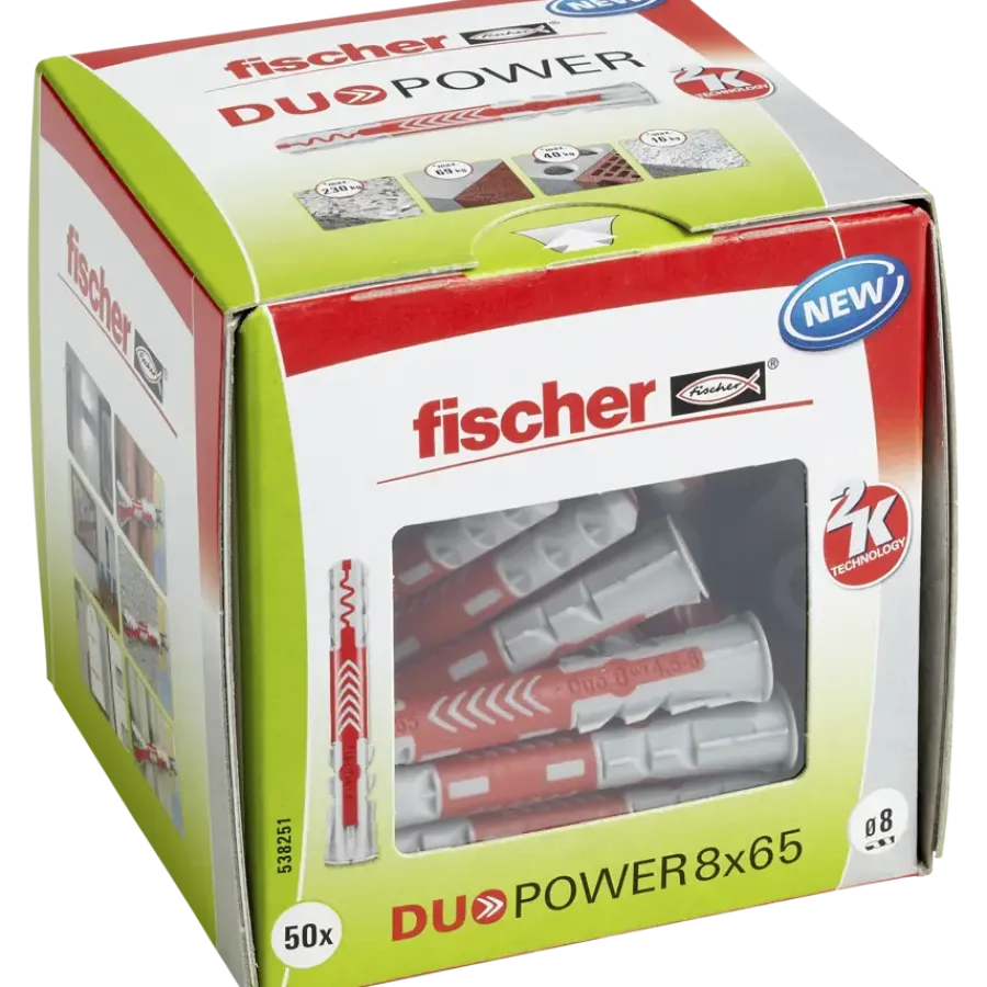 Fischer Universeelplug DuoPower 8x65mm 50 stuks