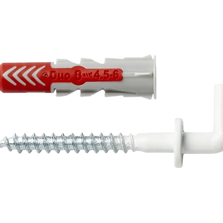 Fischer Universeelplug DuoPower 8x40mm met witte schroefduim 4 stuks