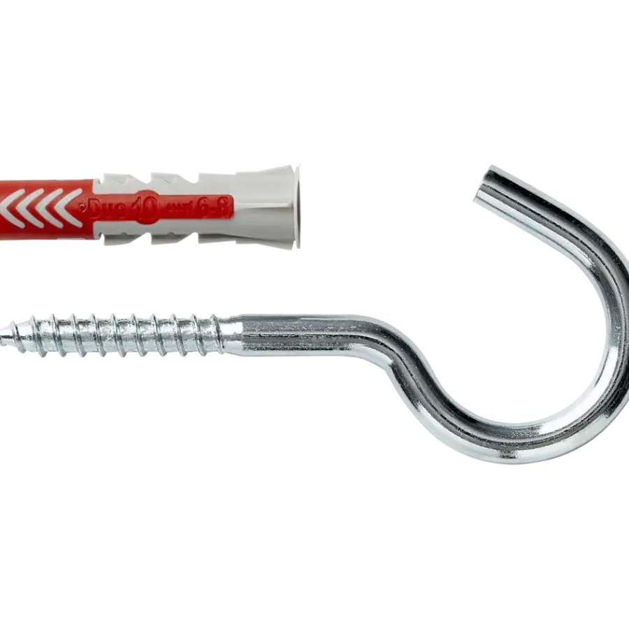 Fischer Universeelplug DuoPower 10x50mm met grote haak 2 stuks