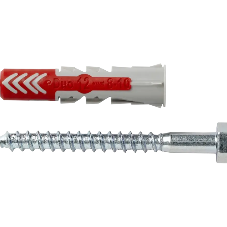 Fischer Universeelplug DuoPower 12x60mm met zeskantschroef 10 stuks