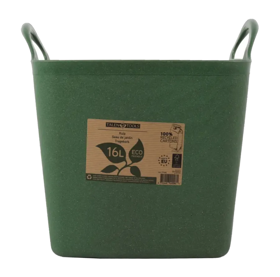Talen Tools Flexibele kuip / emmer Groen 16L (100% gerecycled)